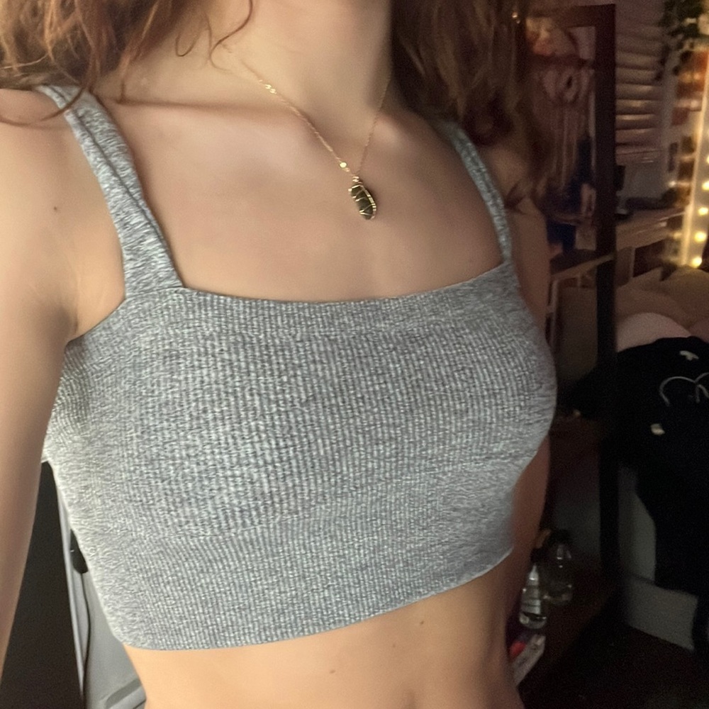 Grey bra tank top